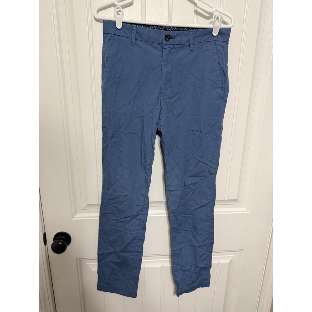 Banana Republic Pants Mens 29x32 Aiden Chino Slim Fit Blue Flat Front EUC
